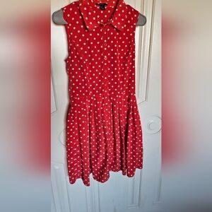 Forever 21 Red Polka Dot Midi Dress